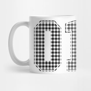 Plaid Number - 01 - Dark Mug